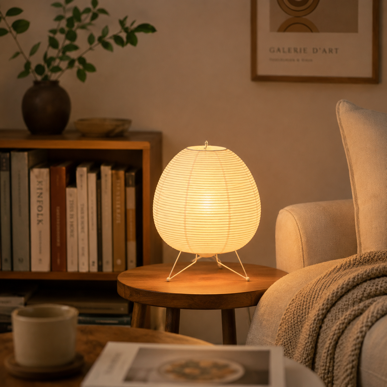 Ariga-Luminária de mesa LED estilo lanterna japonesa