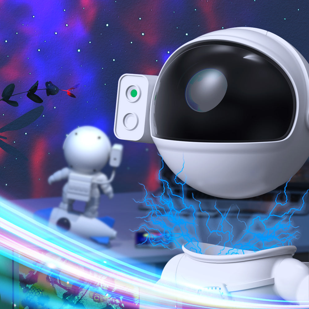 Projetor de luz em forma de astronauta