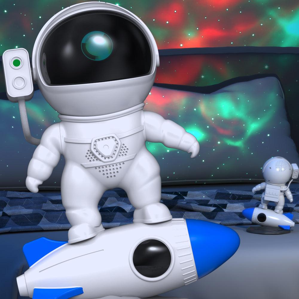 Projetor de luz em forma de astronauta