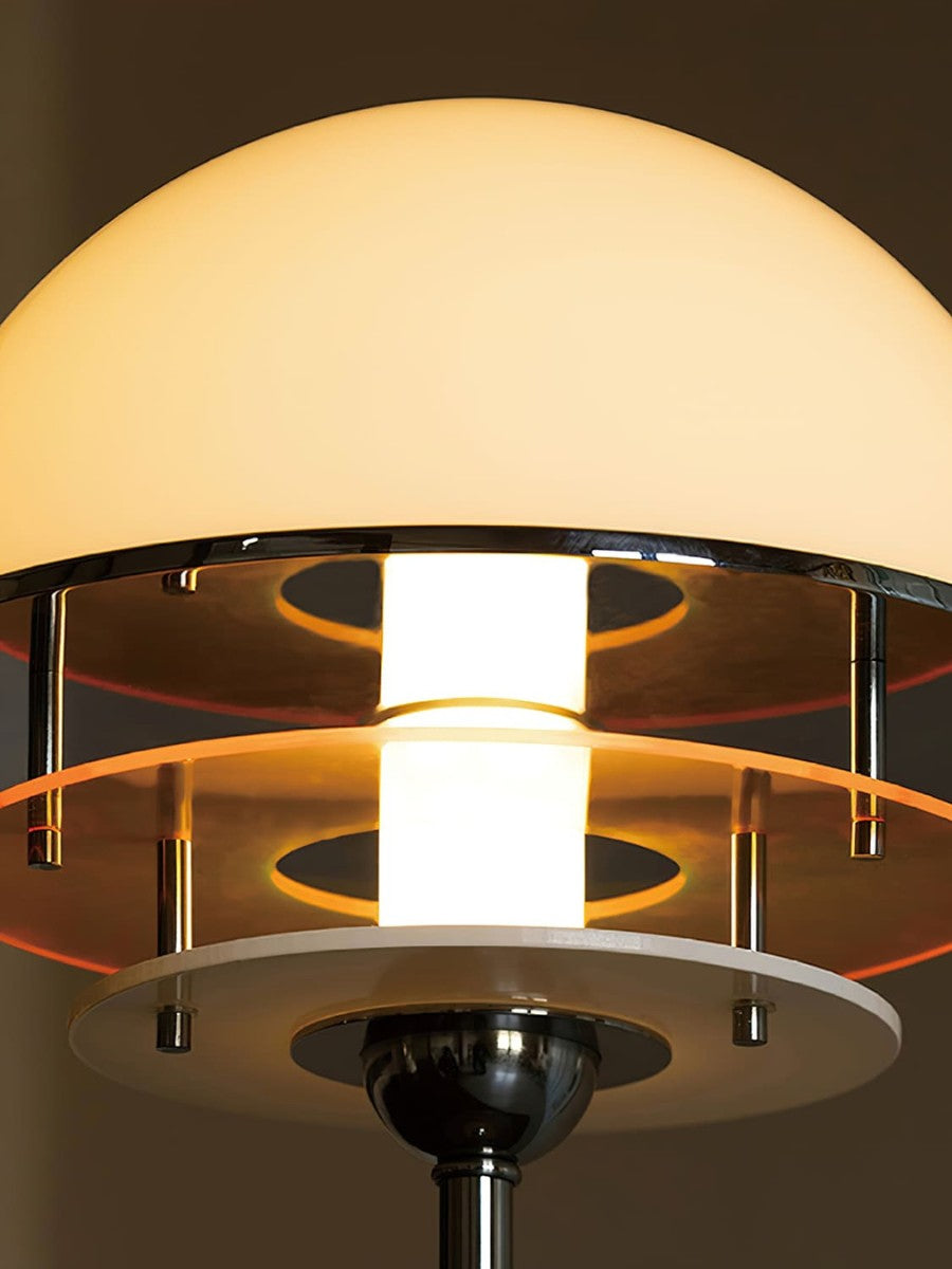 Candeeiro de mesa em acrílico, estilo vintage Bauhaus, com efeito de pôr do sol