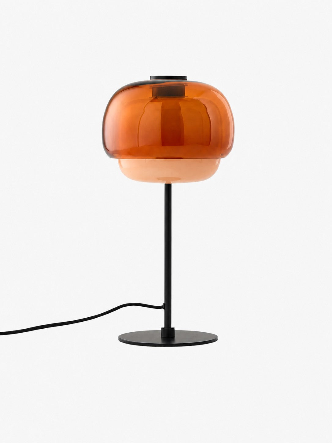 Candeeiro de Mesa de Vidro Moderno de Meados do Século Clinco