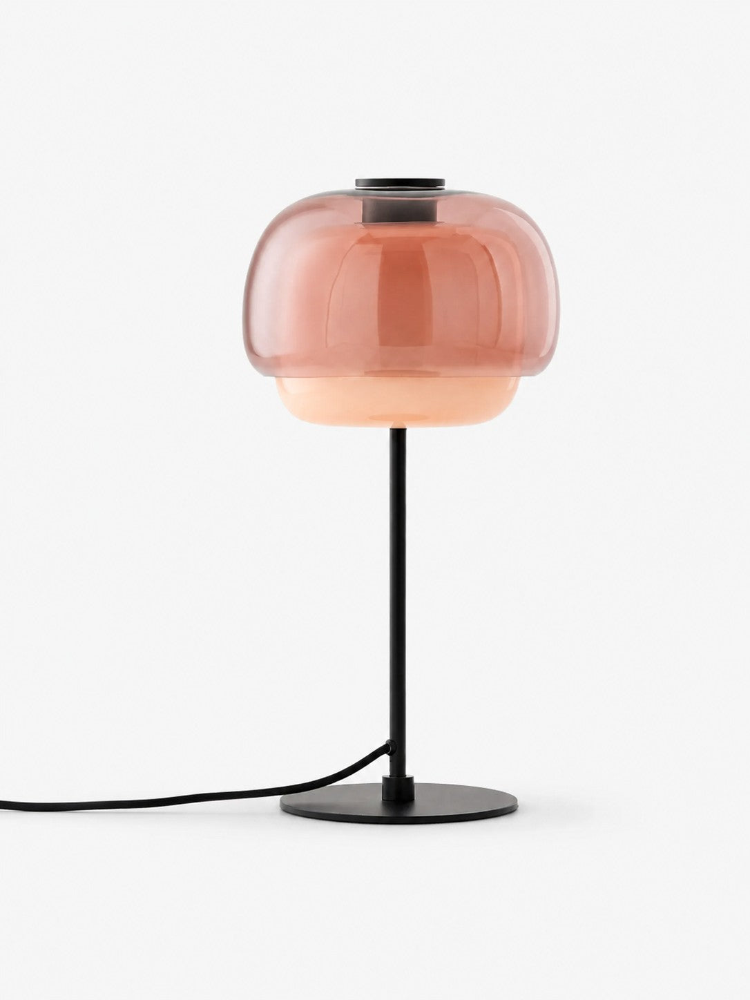 Candeeiro de Mesa de Vidro Moderno de Meados do Século Clinco