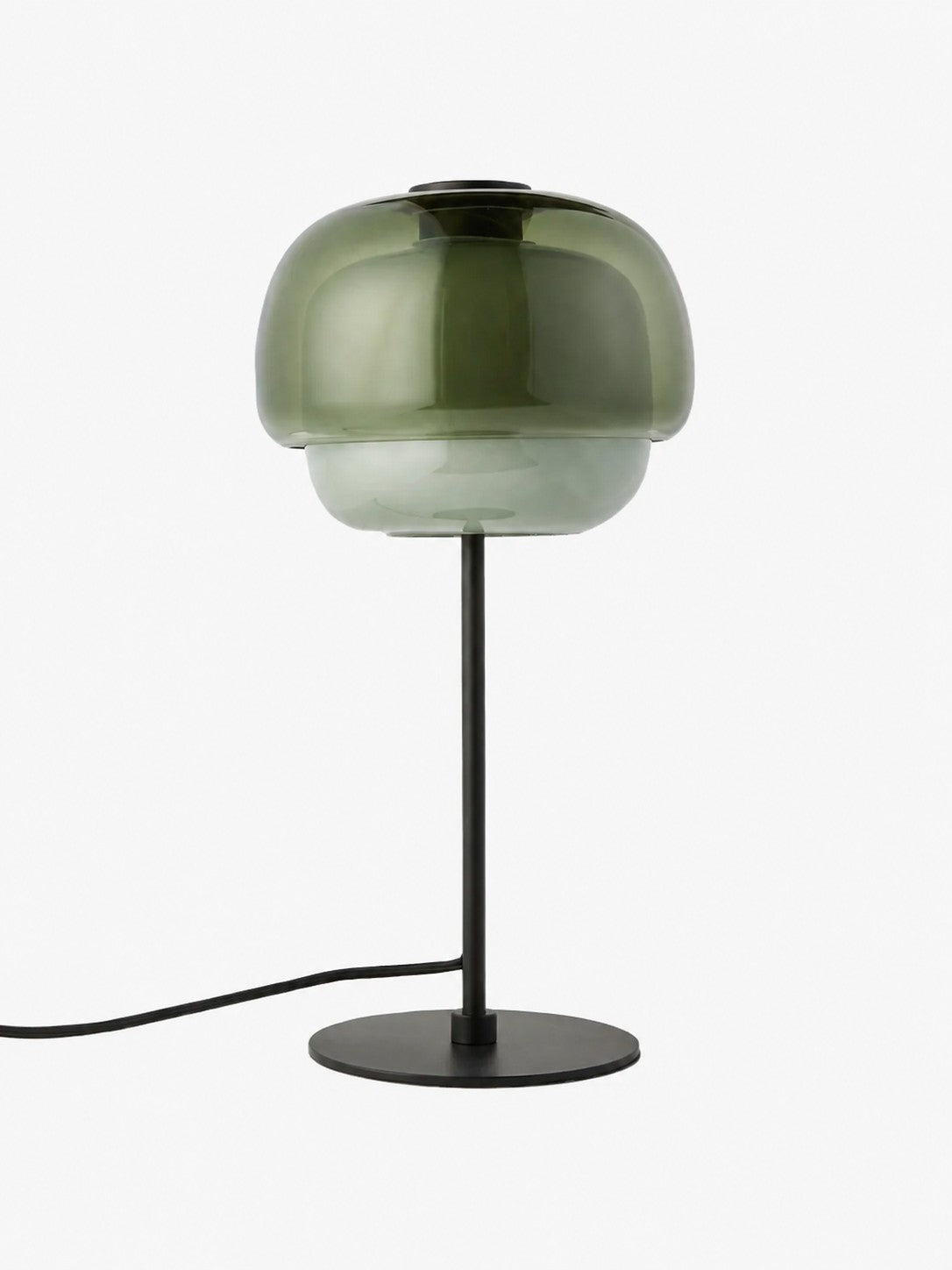 Candeeiro de Mesa de Vidro Moderno de Meados do Século Clinco