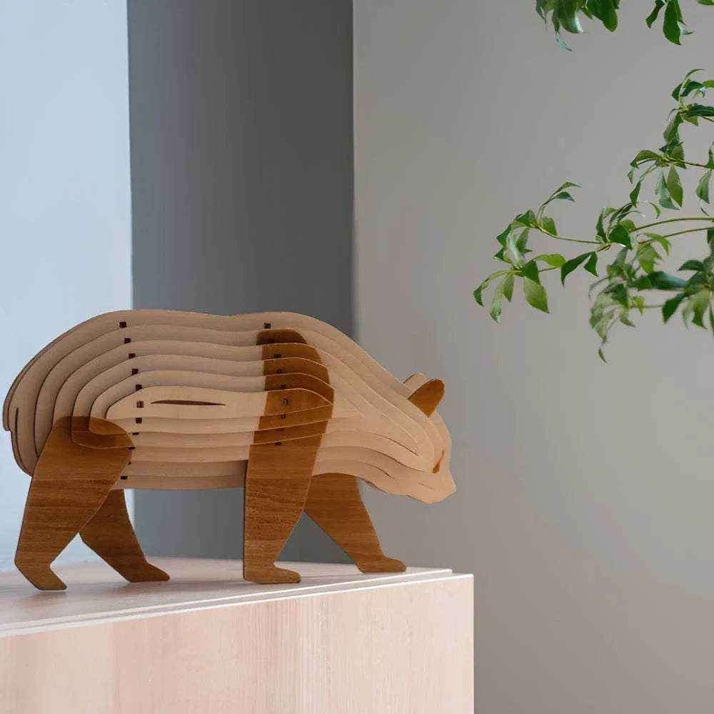 WildCraft™ Candeeiro de madeira com animais