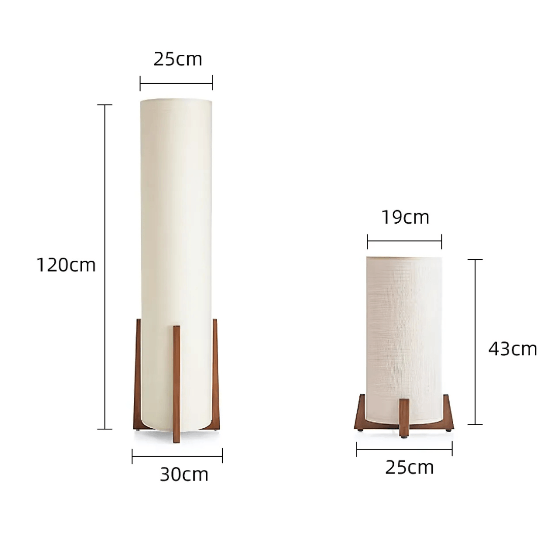 Coleção de candeeiros de pé e de mesa Hazel para sala e quarto