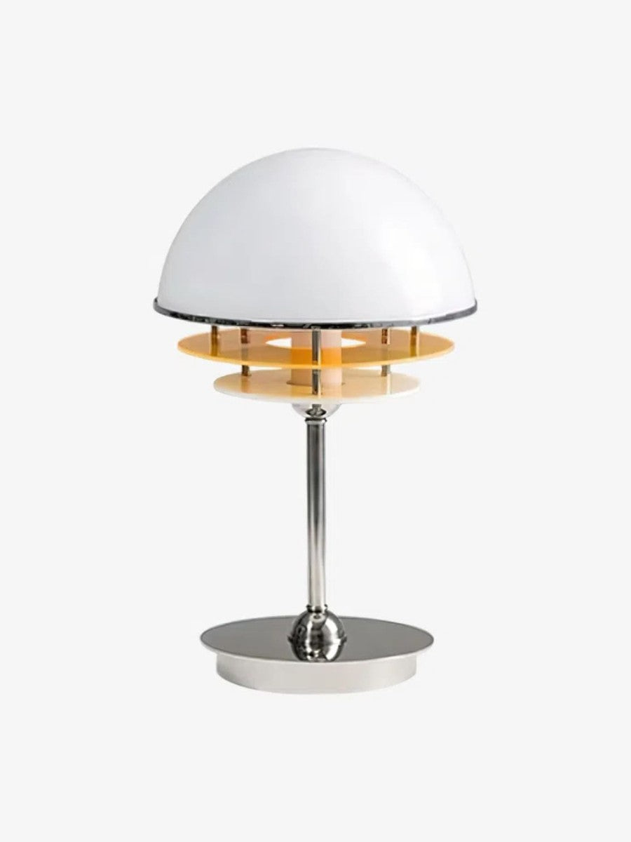 Candeeiro de mesa em acrílico, estilo vintage Bauhaus, com efeito de pôr do sol