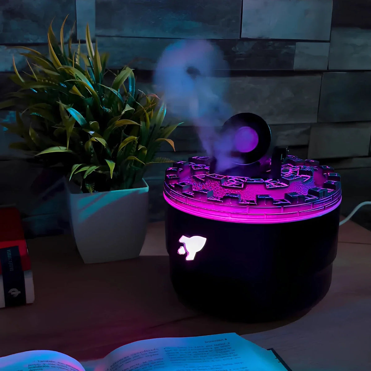 Humidificador em forma de canhão bombardeiro