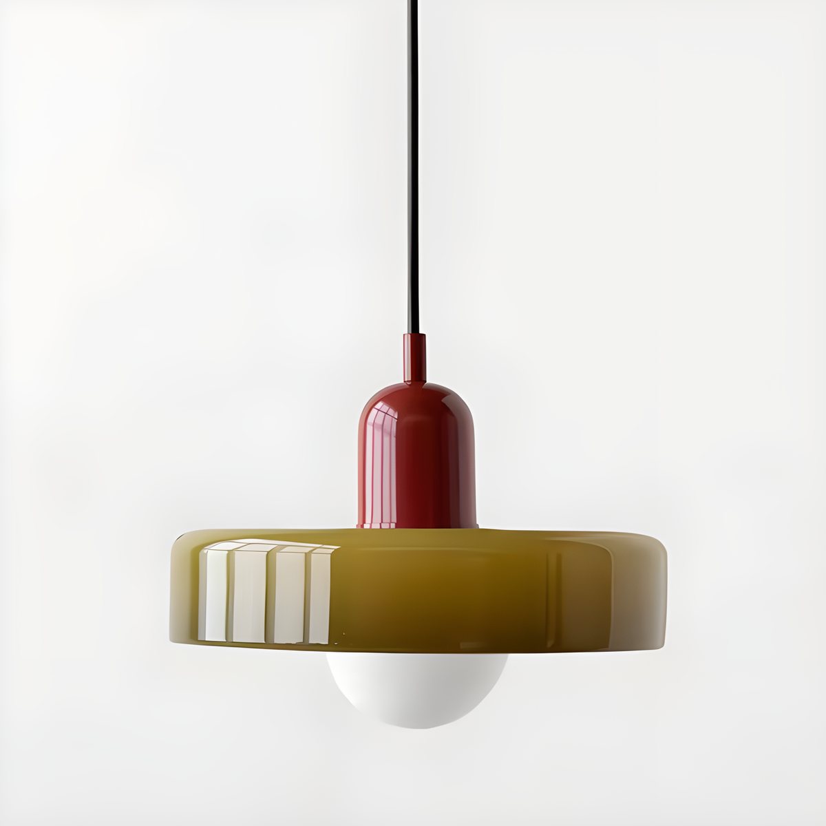 Kalle - Candeeiro suspenso de vidro para sala e cozinha, mobiliário Bauhaus