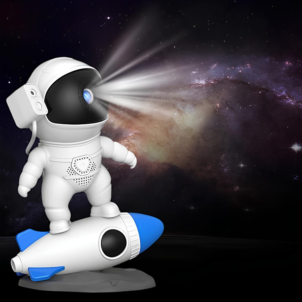 Projetor de luz em forma de astronauta