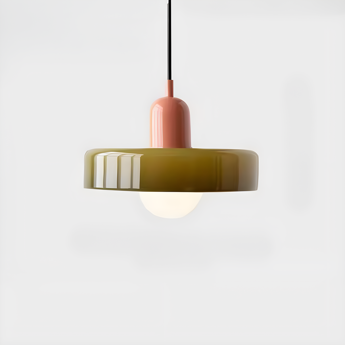 Kalle - Candeeiro suspenso de vidro para sala e cozinha, mobiliário Bauhaus