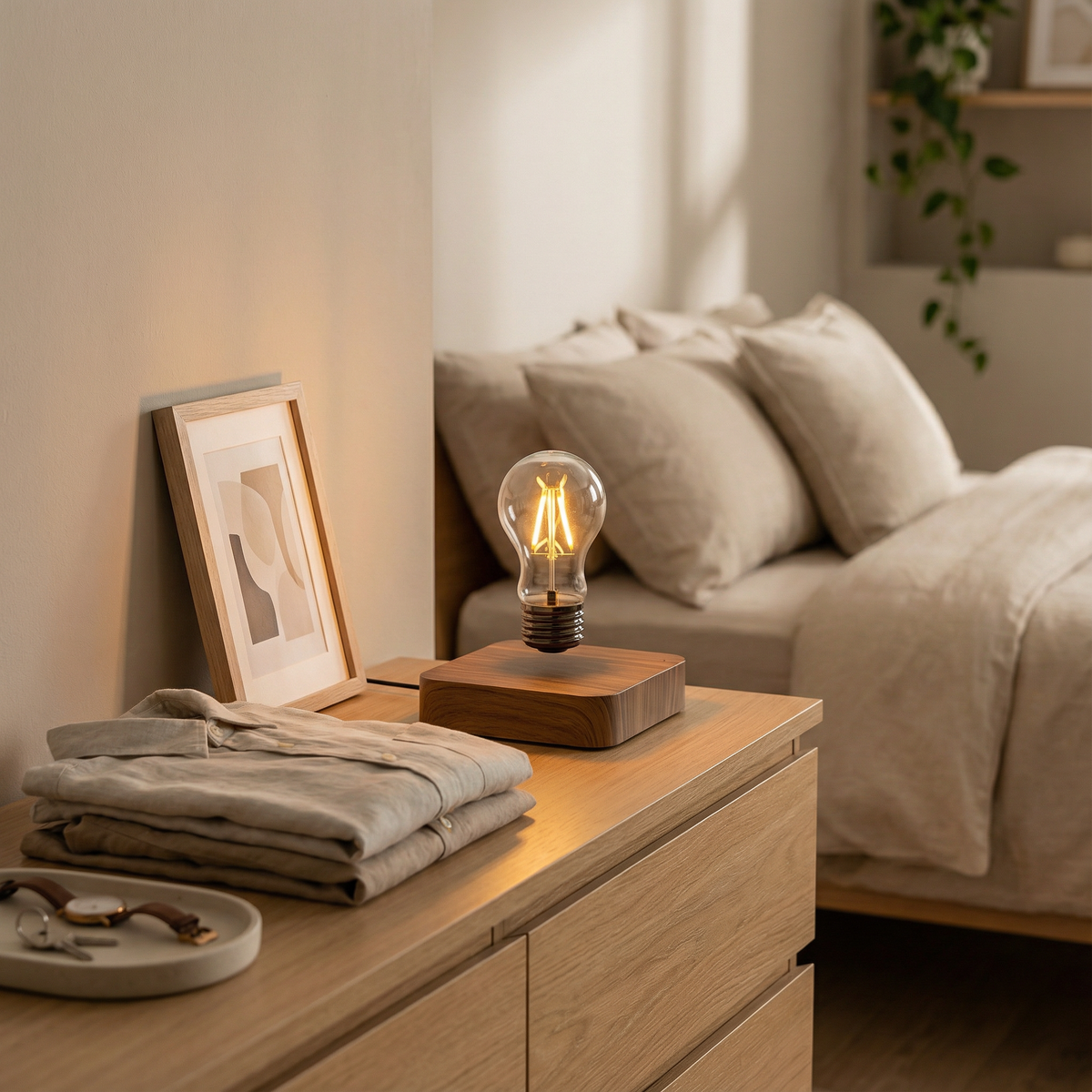 Candeeiro de mesa LED Flutuante Lysa com Levitação Magnética