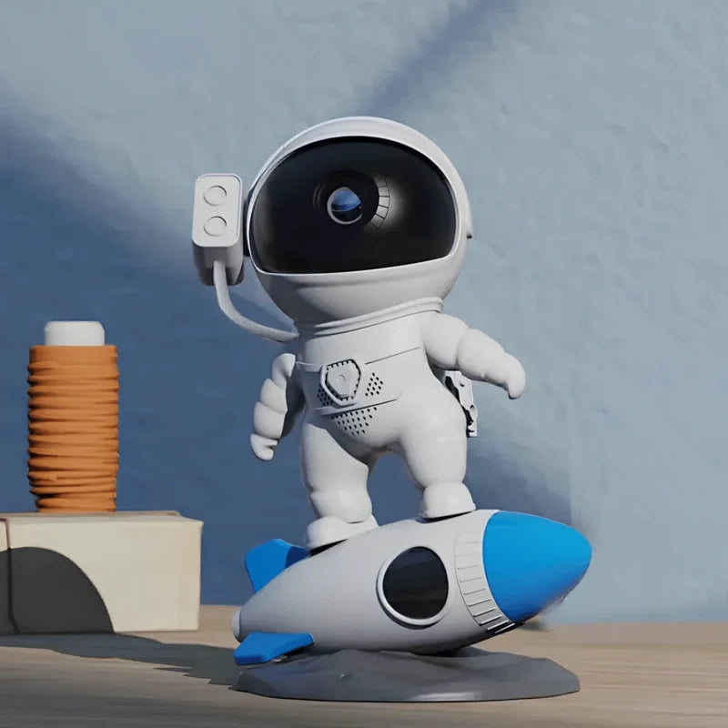 Projetor de luz em forma de astronauta