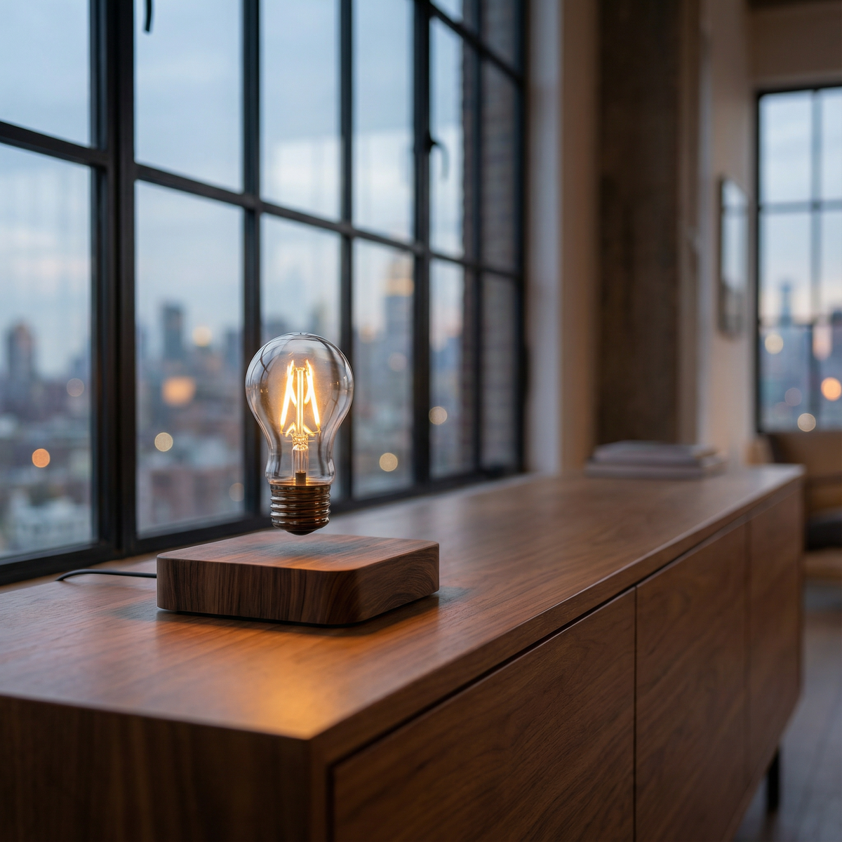 Candeeiro de mesa LED Flutuante Lysa com Levitação Magnética