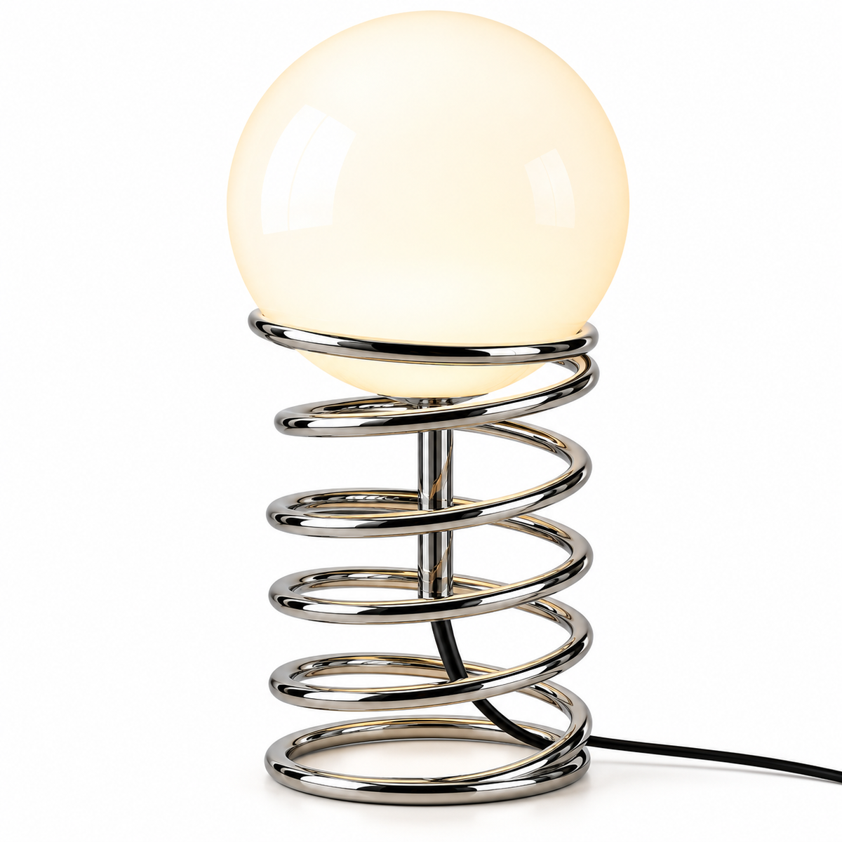 Candeeiro de Mesa Ville Spring em Vidro com Carregador USB