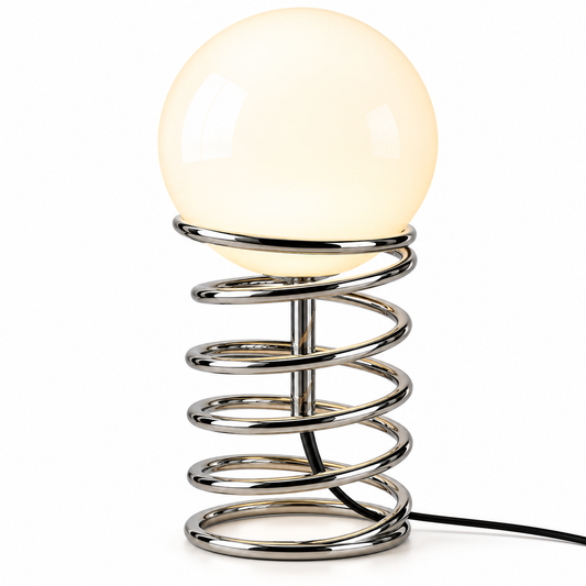 Candeeiro de Mesa Ville Spring em Vidro com Carregador USB
