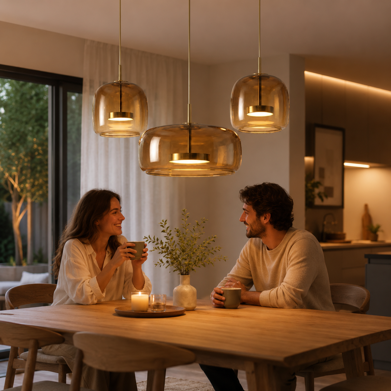 Astrid - Luminária Pendente de Vidro Nórdica Moderna