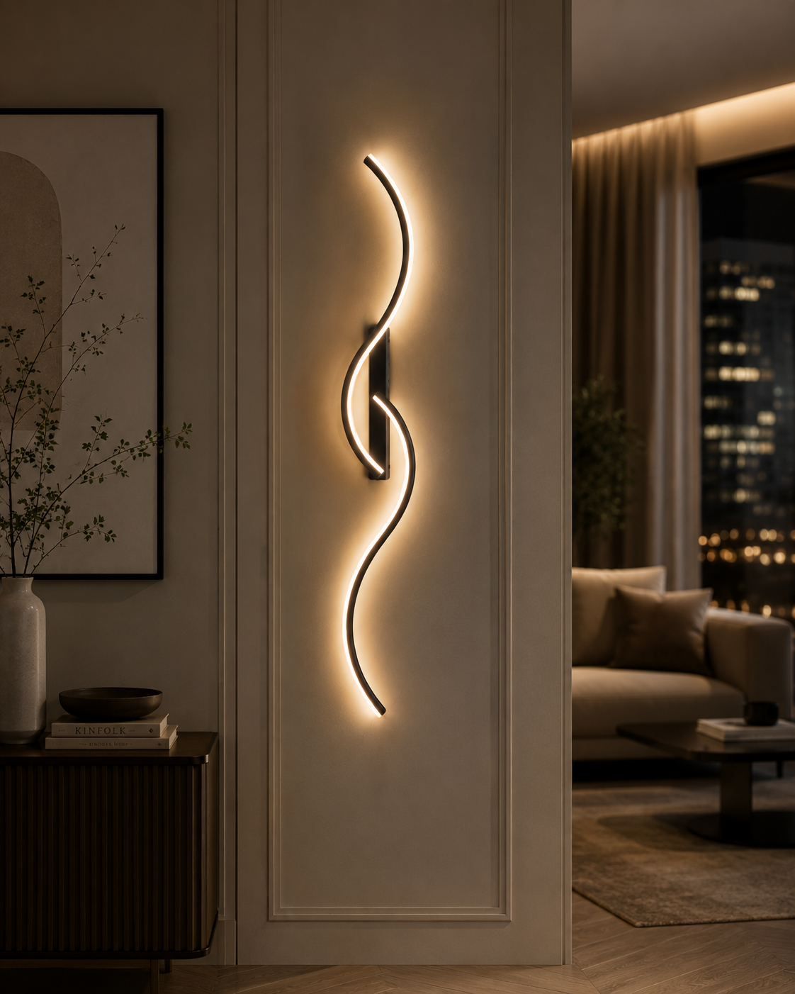 Olivia-Luminária de parede LED moderna e minimalista