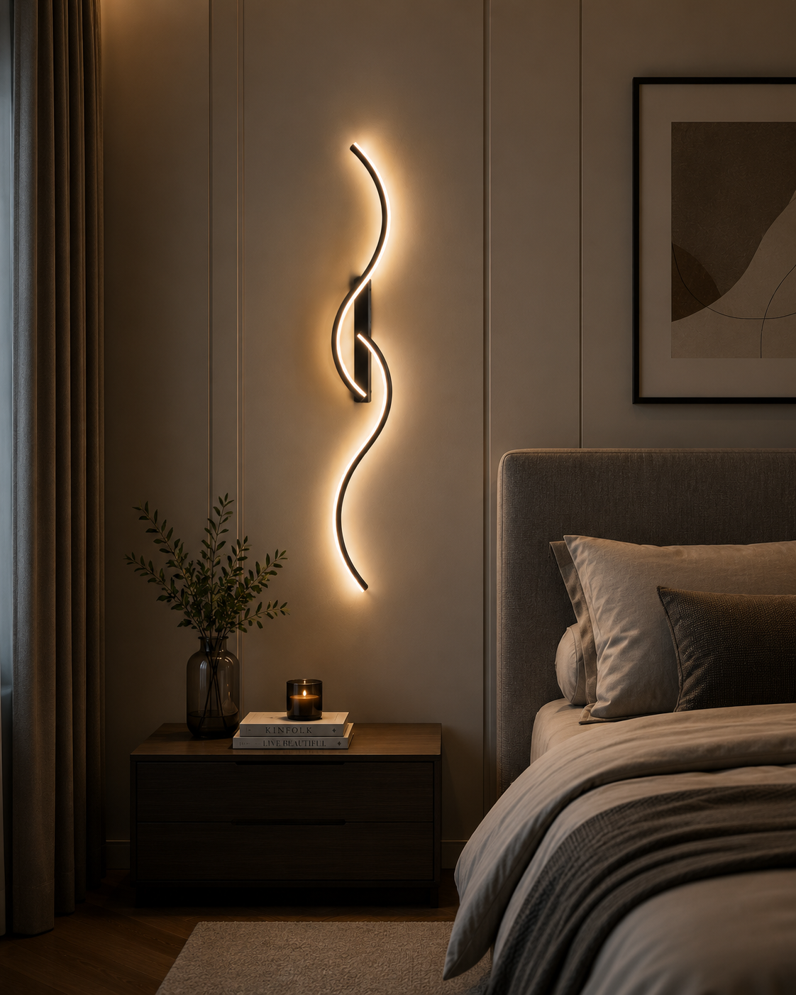 Olivia-Luminária de parede LED moderna e minimalista