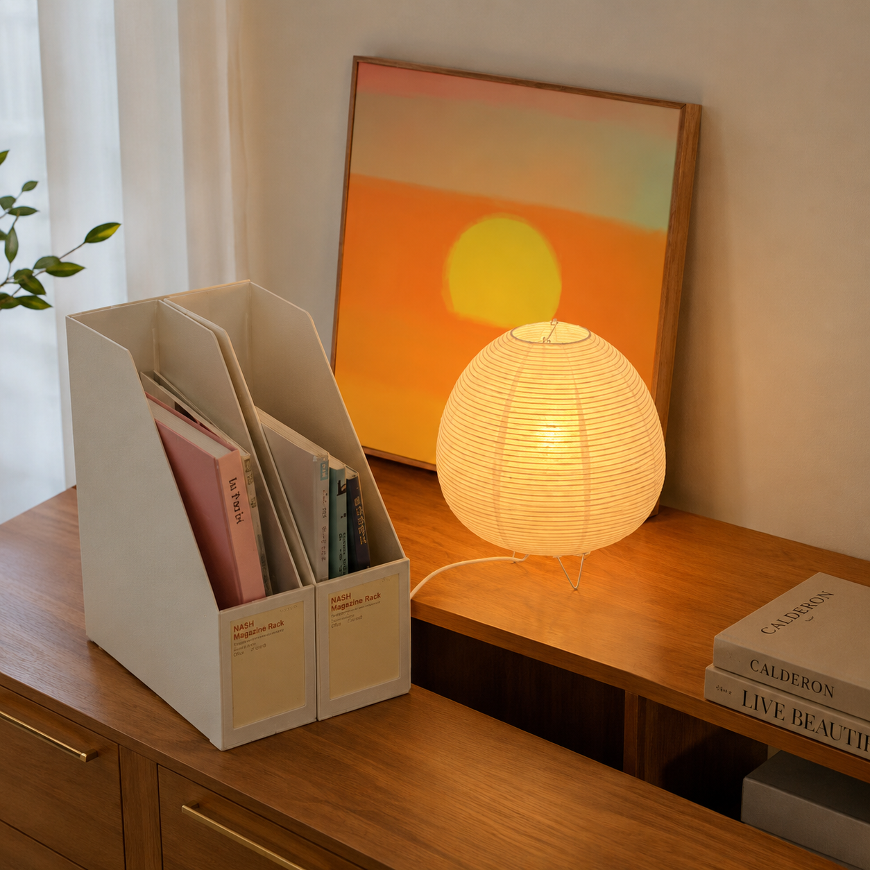 Ariga-Luminária de mesa LED estilo lanterna japonesa