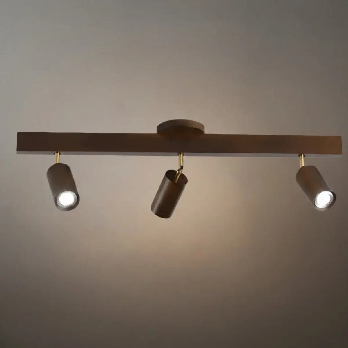 Candeeiro de Teto Zenno em Madeira com Focos LED Orientáveis