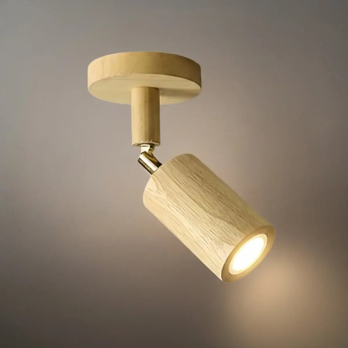 Candeeiro de Teto Zenno em Madeira com Focos LED Orientáveis