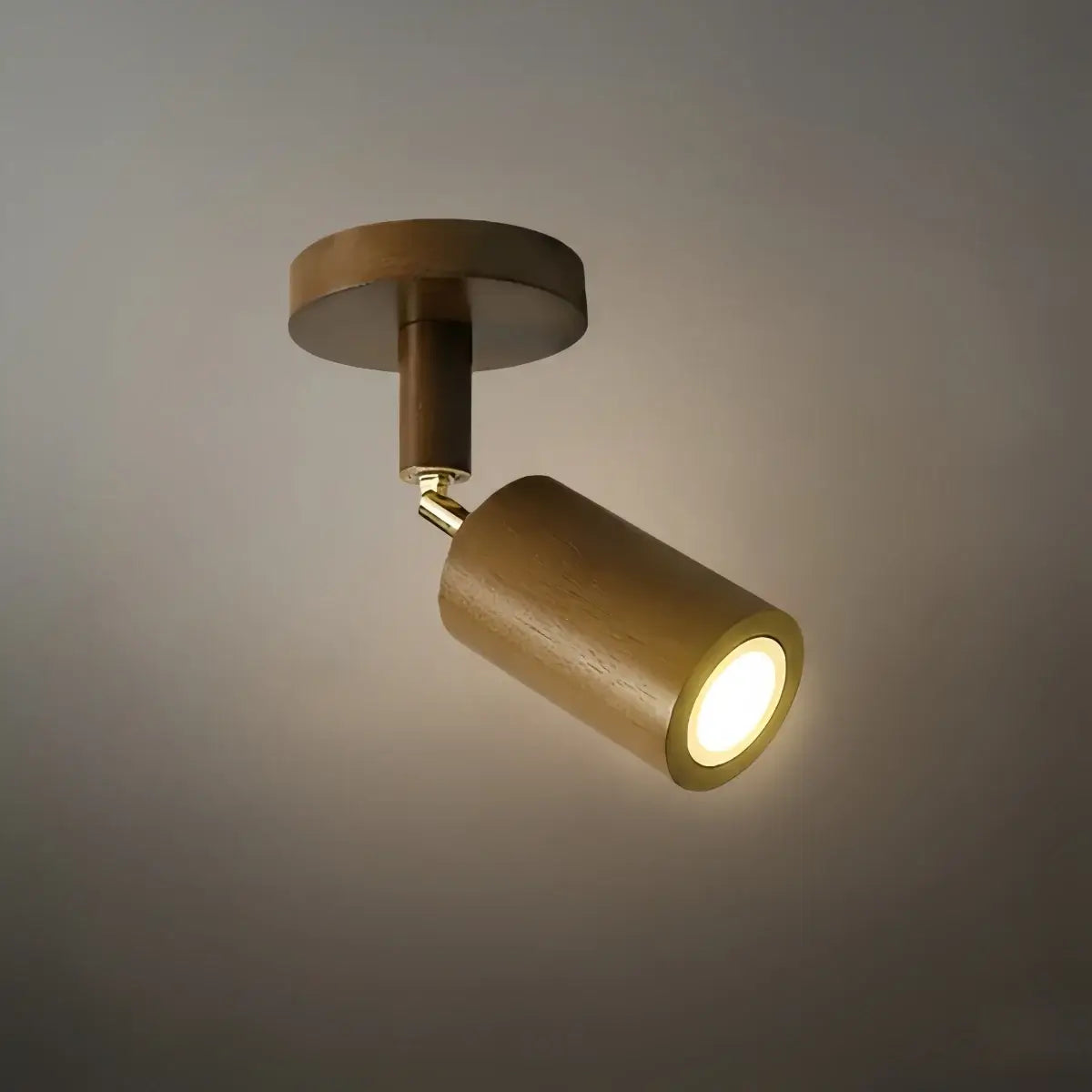 Candeeiro de Teto Zenno em Madeira com Focos LED Orientáveis
