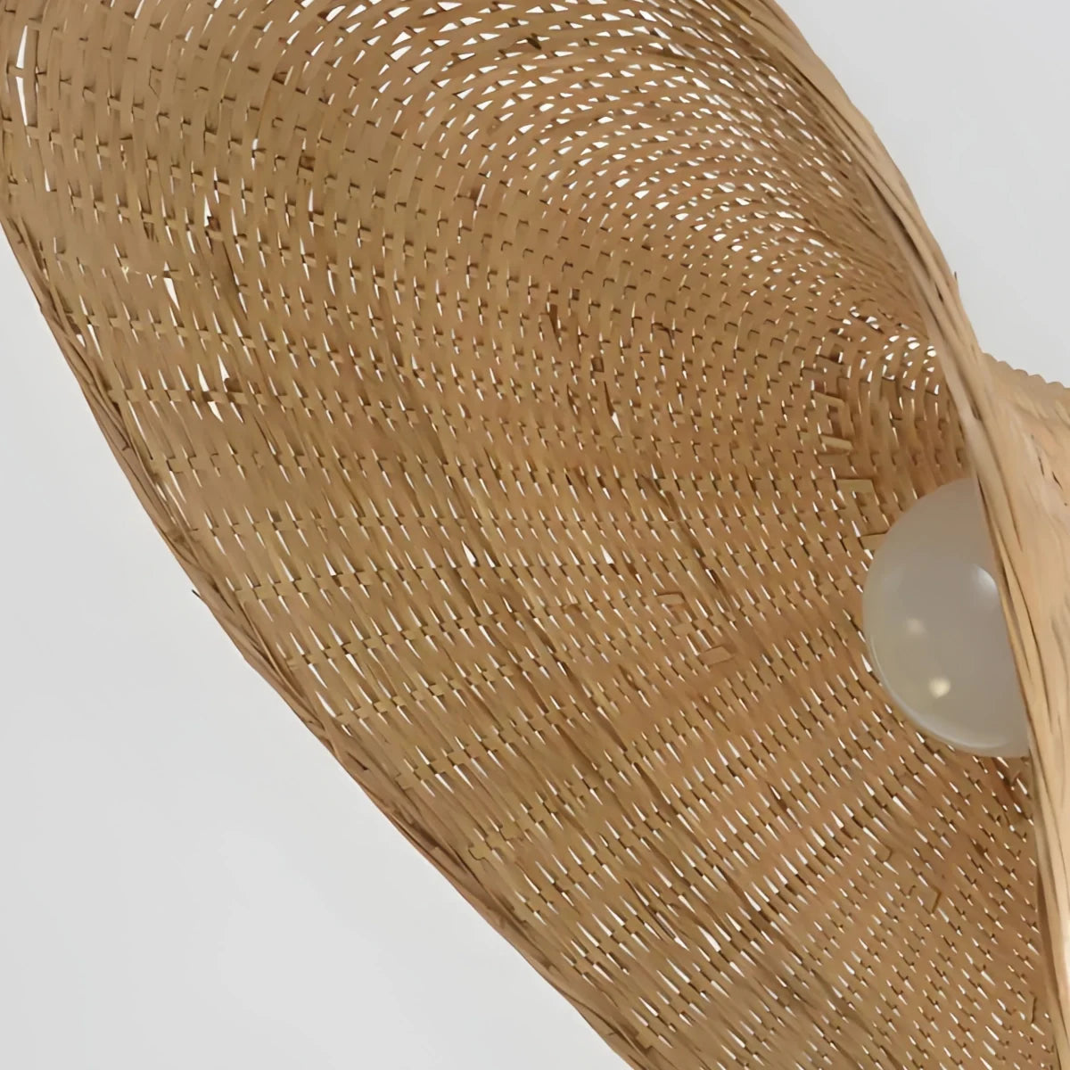 Candeeiro de teto vintage em rattan — metal natural, para sala de jantar