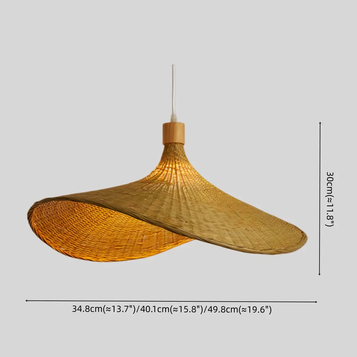 Candeeiro de teto vintage em rattan — metal natural, para sala de jantar