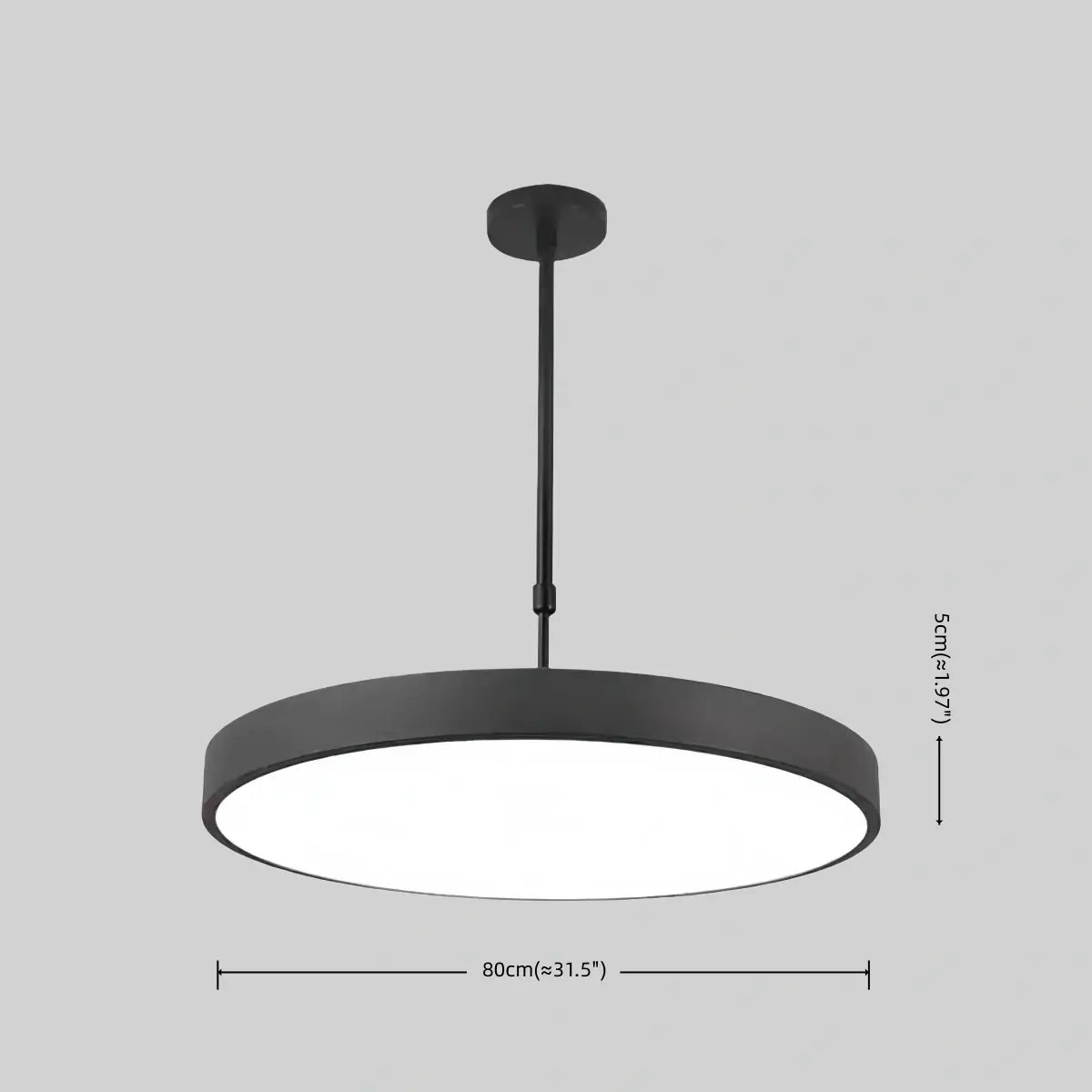 Candeeiro Pendente Arcato Redondo LED Moderno em Preto ou Branco