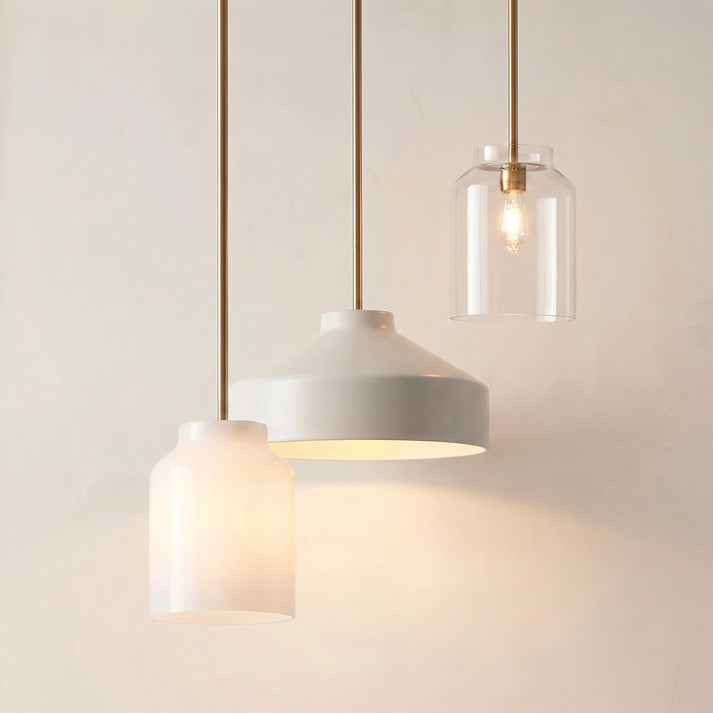 Candeeiro suspenso metálico Hanton Nordic Morandi – luminária minimalista nórdica