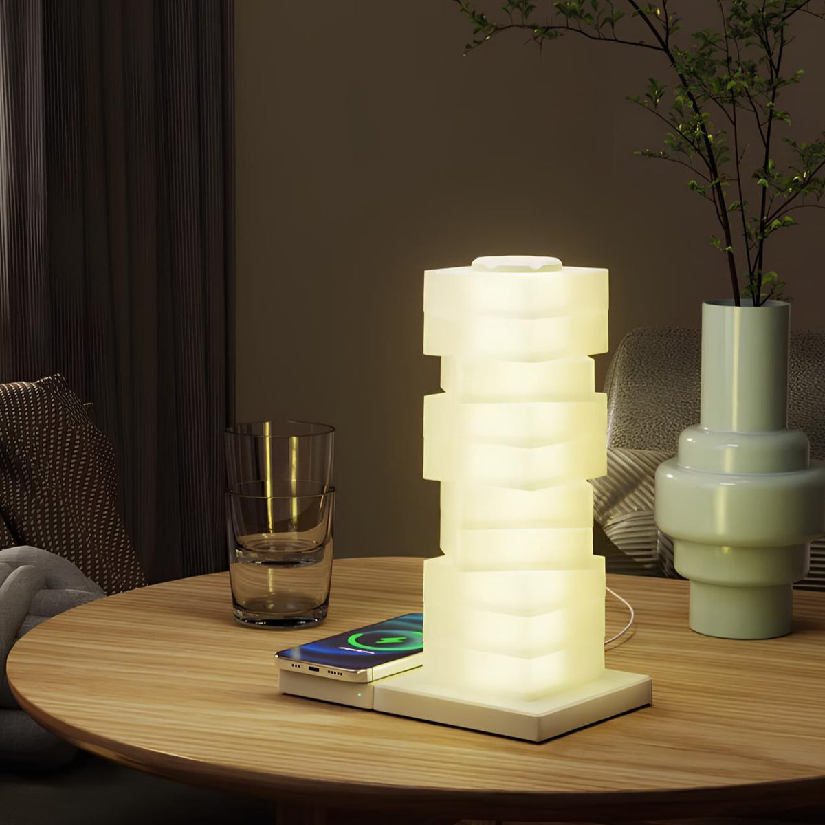 Coluna de iluminação articulável