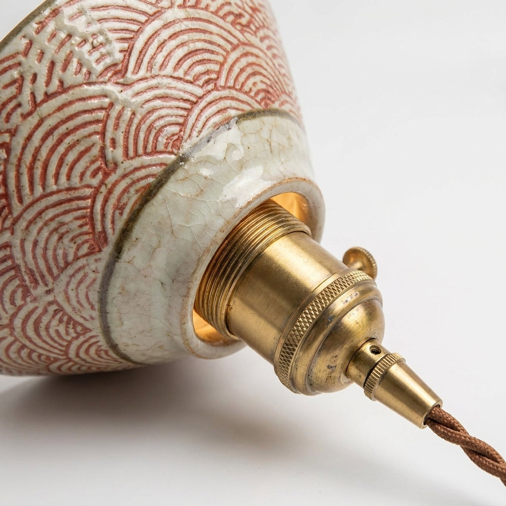 Candeeiro de suspensão em ceramica Paloma  para sala ou quarto