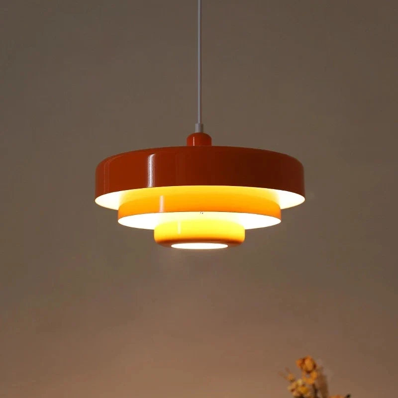 Aksel - Candeeiro suspenso retro cor de laranja,para sala, quarto, cozinha- mobiliário Bauhaus