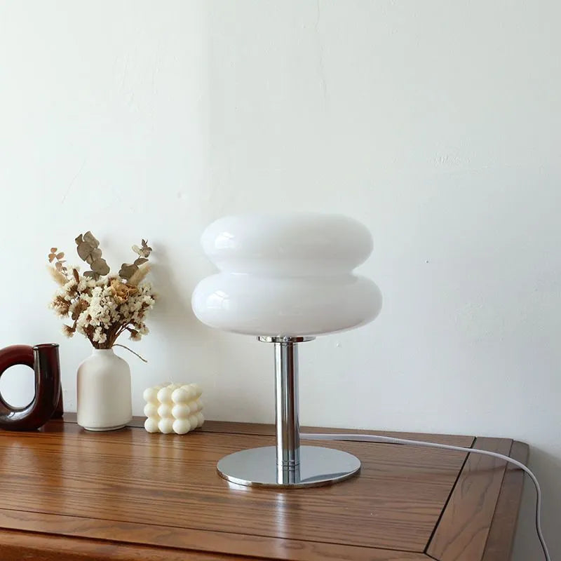 Candeeiro de Mesa Veneza Macaron Moderno Estilo Cogumelo