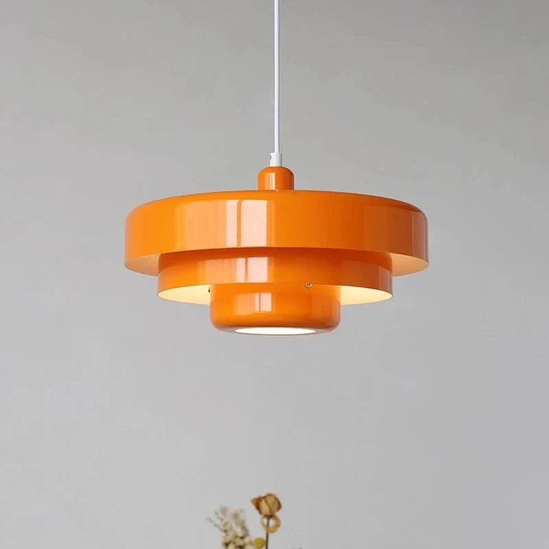 Aksel - Candeeiro suspenso retro cor de laranja,para sala, quarto, cozinha- mobiliário Bauhaus