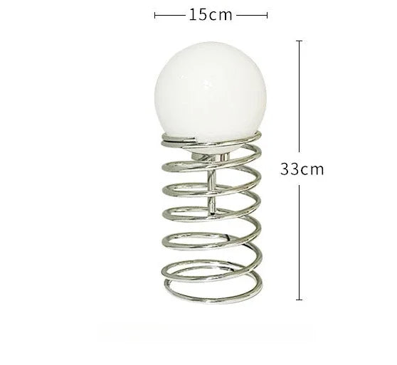 Candeeiro de Mesa Ville Spring em Vidro com Carregador USB