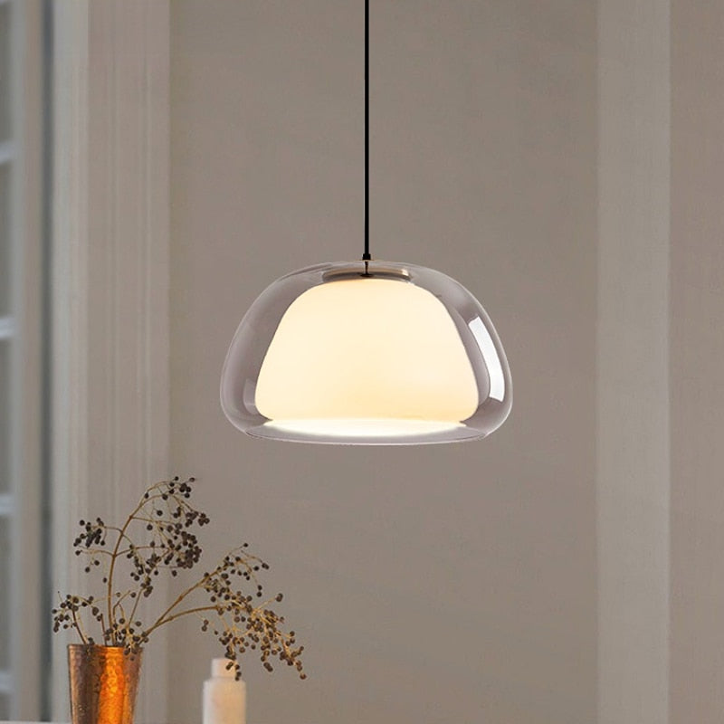 Candeeiro Pendente Amba Jelly Globe em Vidro Moderno para sala