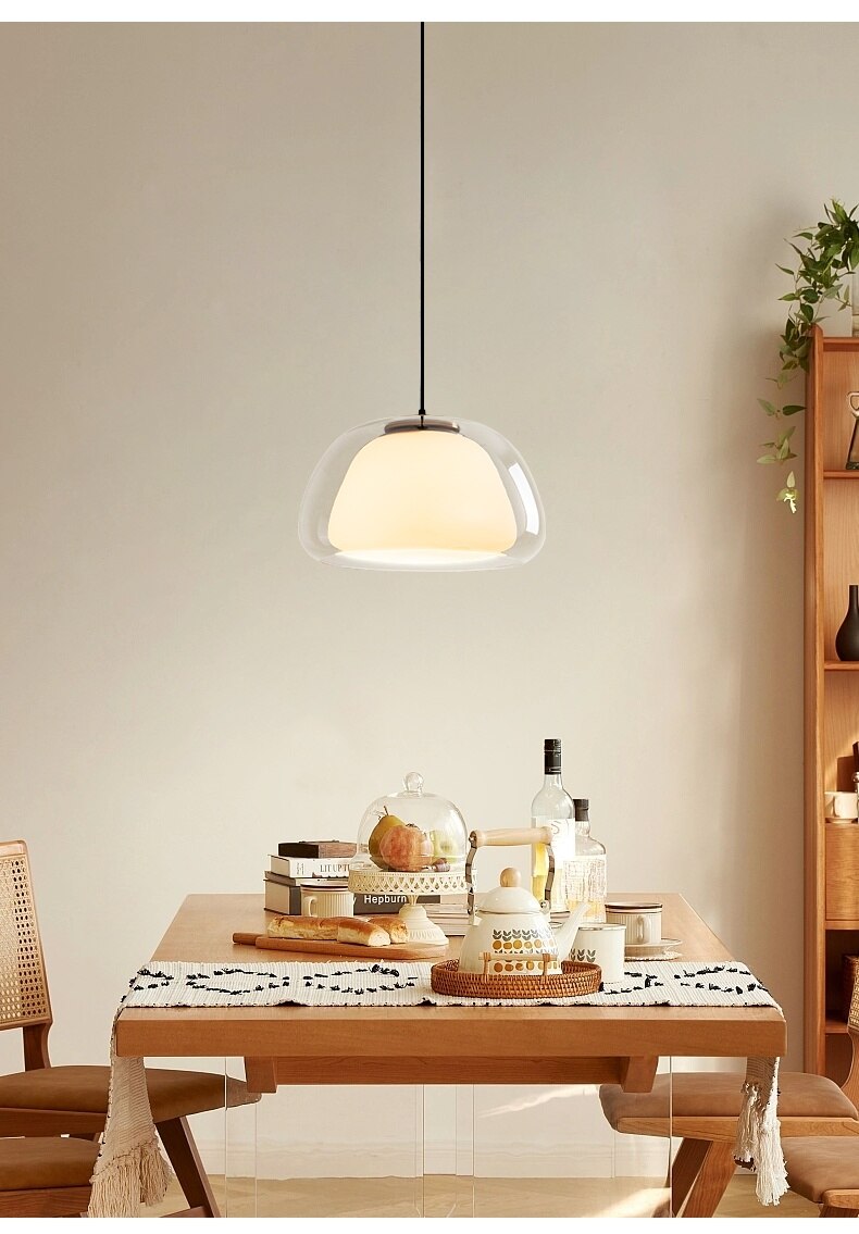 Candeeiro Pendente Amba Jelly Globe em Vidro Moderno para sala