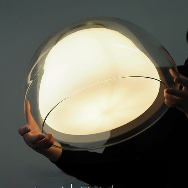 Candeeiro Pendente Amba Jelly Globe em Vidro Moderno para sala