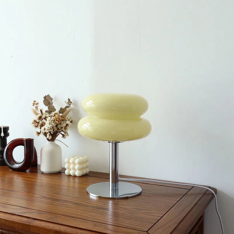 Candeeiro de Mesa Veneza Macaron Moderno Estilo Cogumelo
