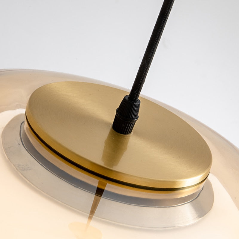 Candeeiro Pendente Amba Jelly Globe em Vidro Moderno para sala
