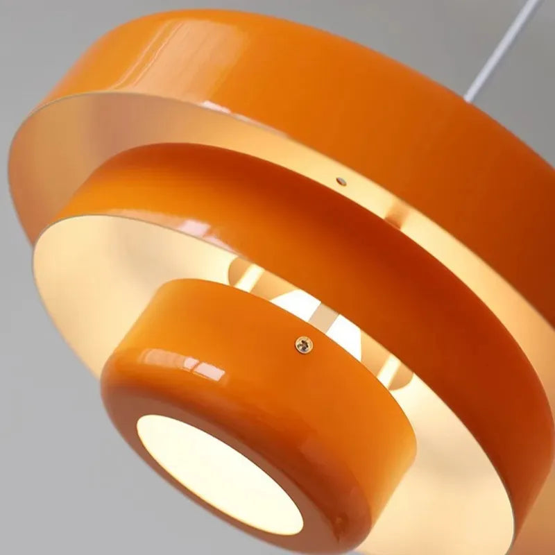 Aksel - Candeeiro suspenso retro cor de laranja,para sala, quarto, cozinha- mobiliário Bauhaus