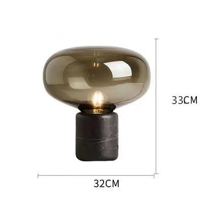 Candeeiro de Mesa Vieno em Vidro Âmbar com Design Nórdico