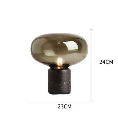 Candeeiro de Mesa Vieno em Vidro Âmbar com Design Nórdico