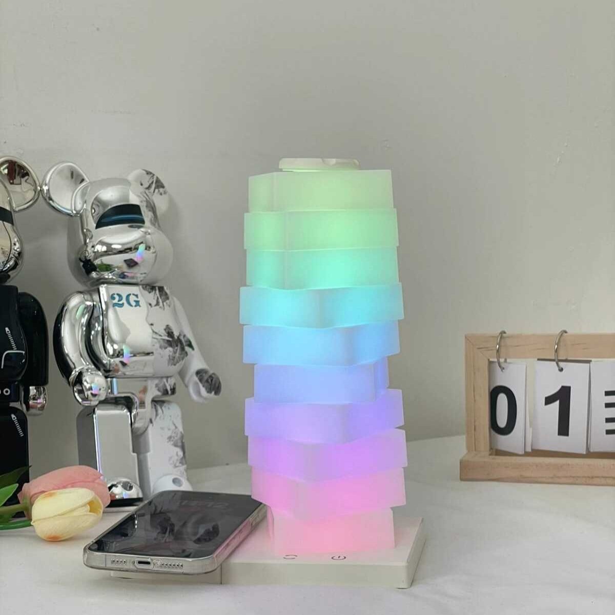 Coluna de iluminação articulável