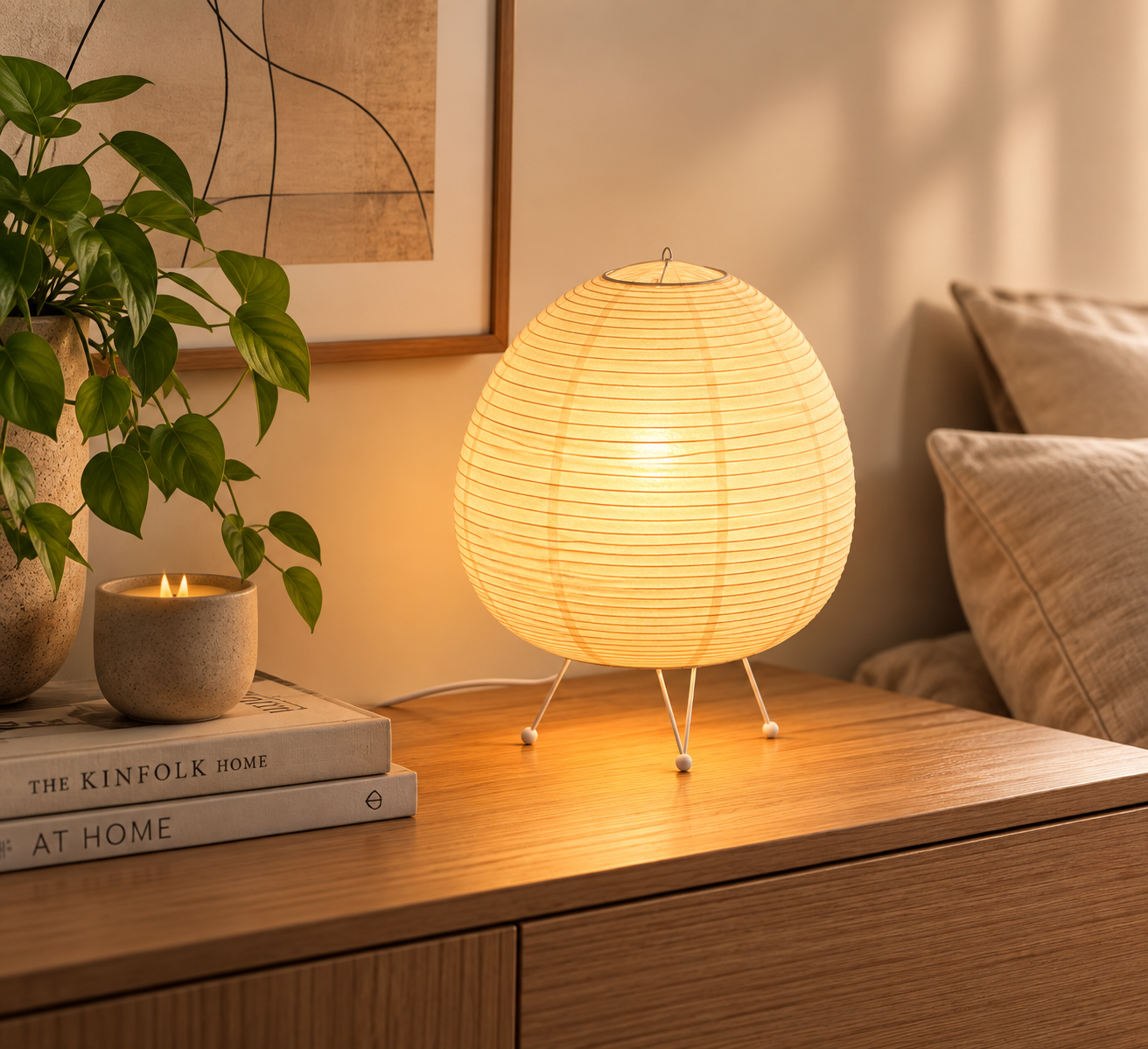 Ariga-Luminária de mesa LED estilo lanterna japonesa