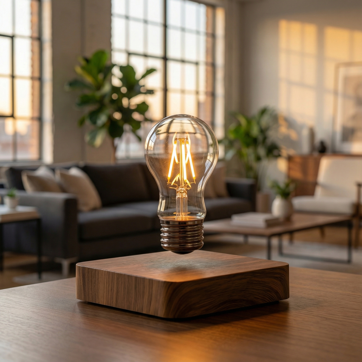 Candeeiro de mesa LED Flutuante Lysa com Levitação Magnética