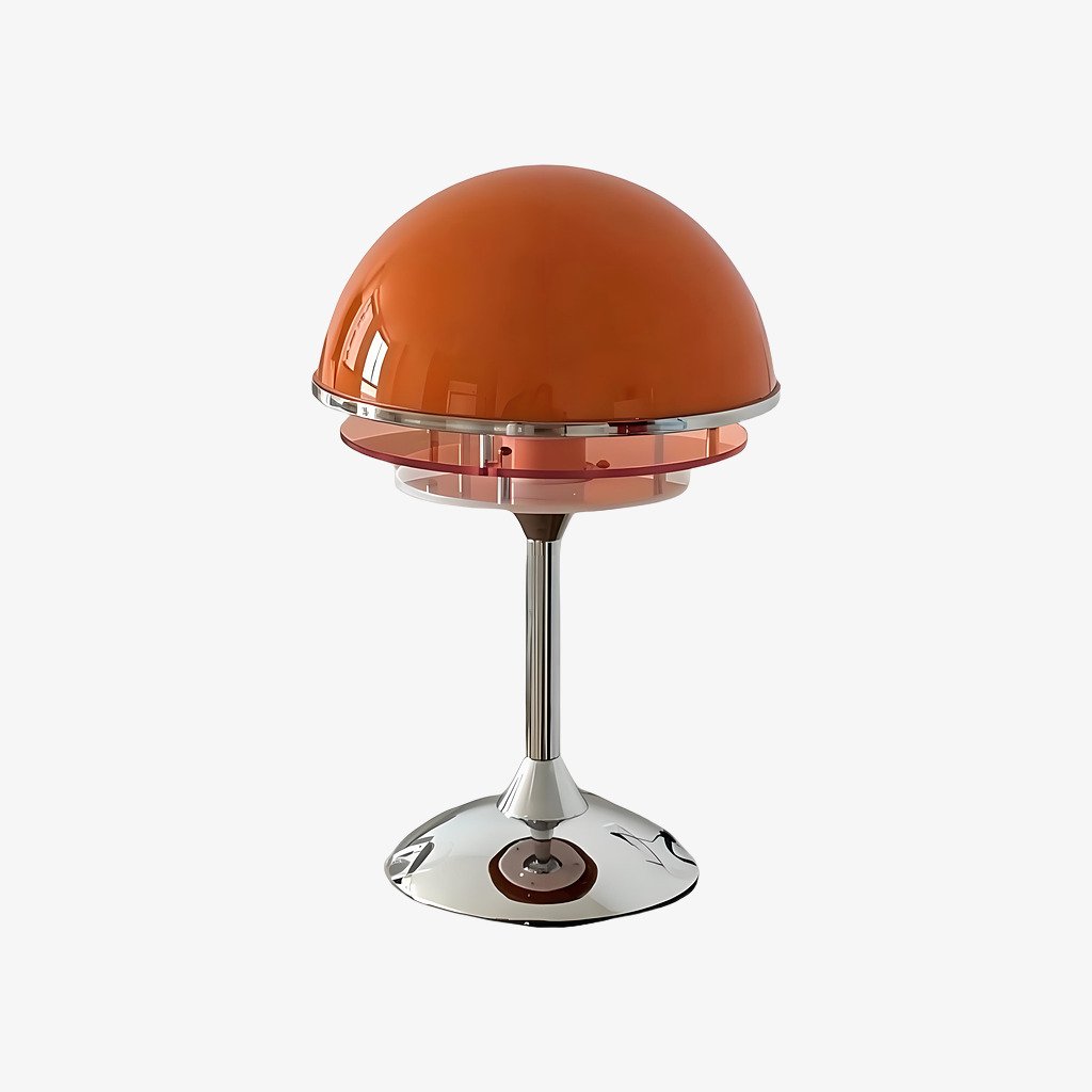Candeeiro de mesa em acrílico, estilo vintage Bauhaus, com efeito de pôr do sol