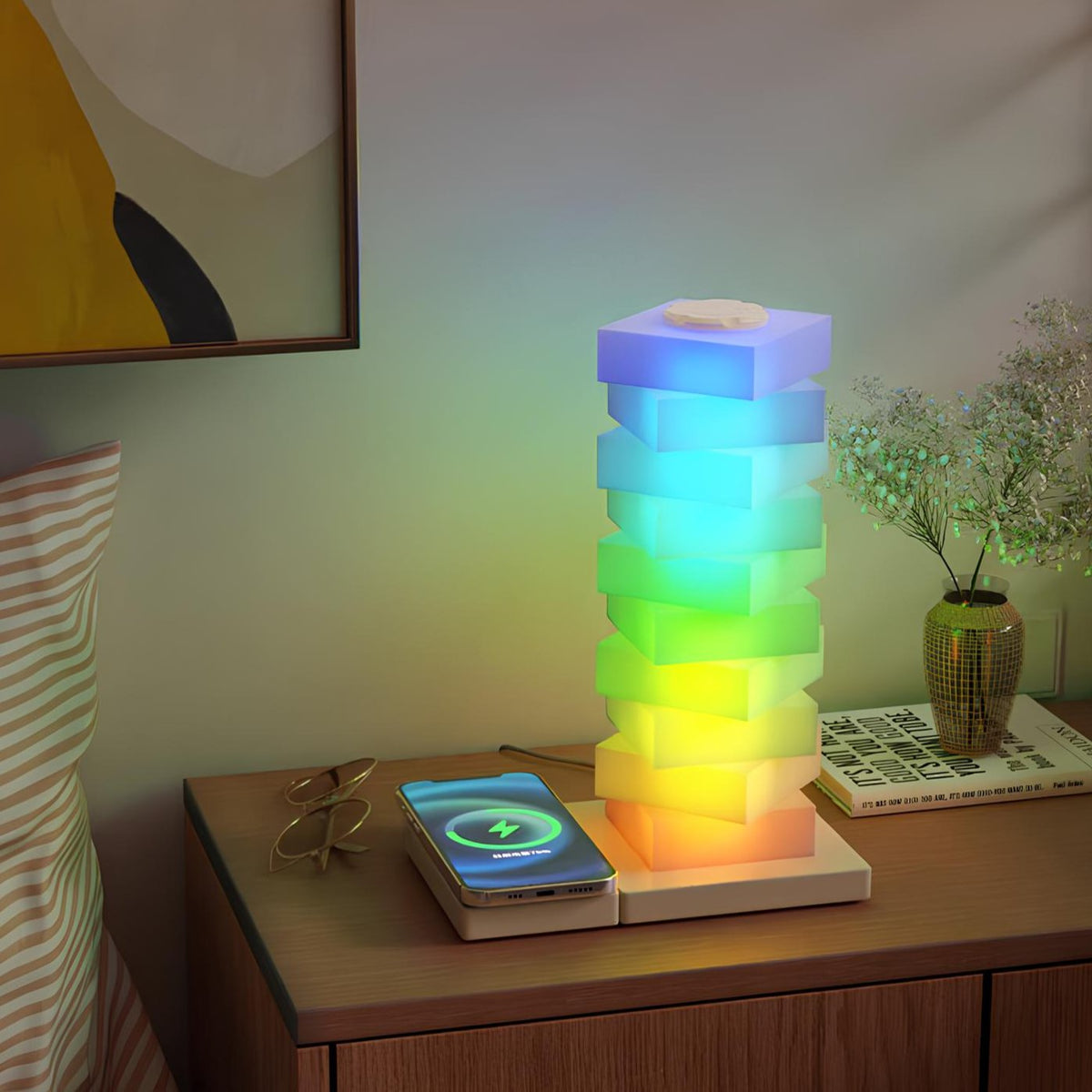 Coluna de iluminação articulável