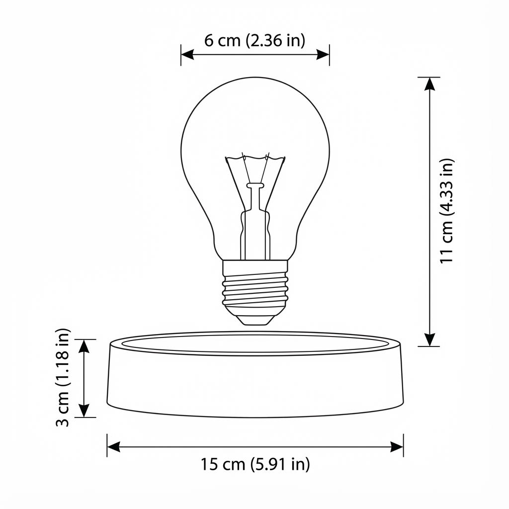 Candeeiro de mesa LED Flutuante Lysa com Levitação Magnética